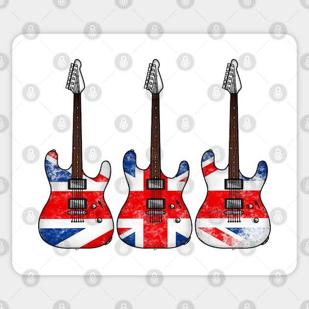 Electric Guitar UK Flag Guitarist British Musician Sticker by doodlerob